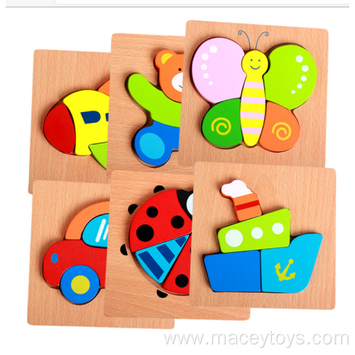 toys cube puzzle baby wooden animal puzzle